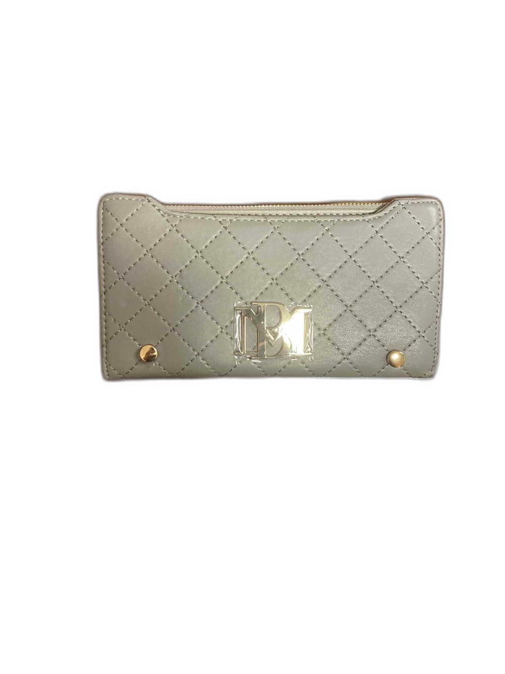 Badgley Mischka Grey Quilted Slim Wallet NWT